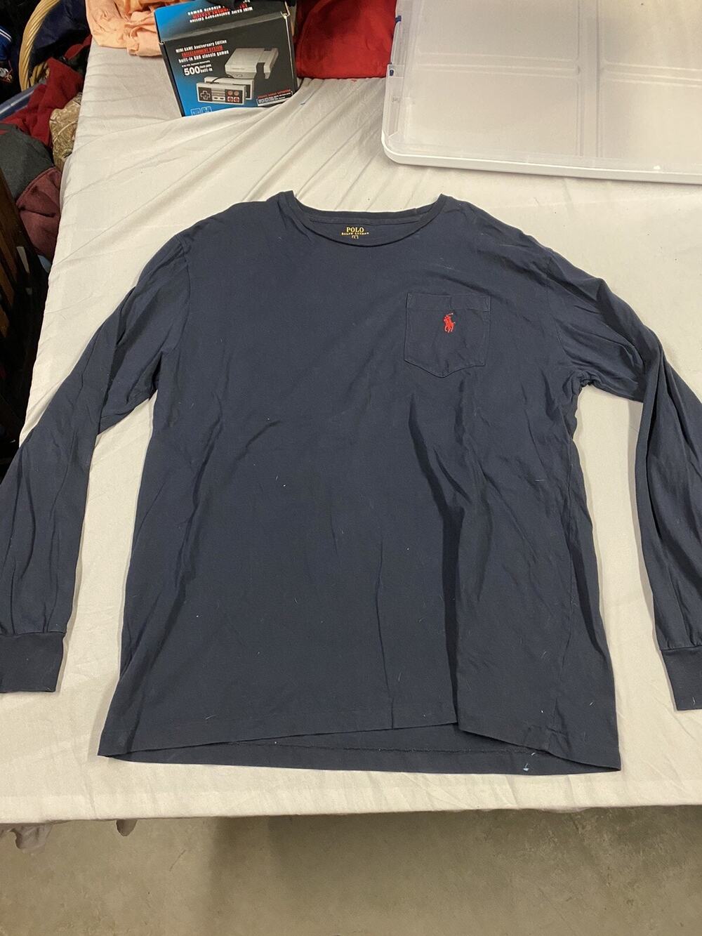 POLO Ralph Lauren Mens Long Sleeve Crew Neck T-Shirt Size Large Black